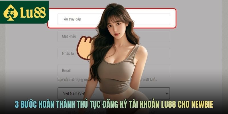 3 bước hoàn thành thủ tục đăng ký tài khoản LU88 cho newbie