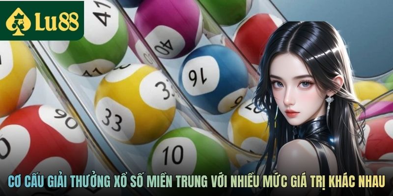 Bảng cơ cấu giải thưởng xổ số miền Trung với nhiều mức giá trị khác nhau